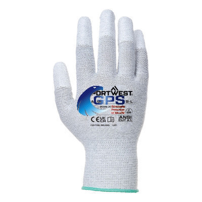 Gant Antistatique bout de doigts enduit PU Gris A198 ESD