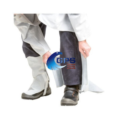 Guêtres en cuir, grises Série Standard, paire