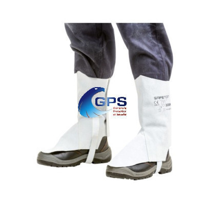 Guêtres en cuir, grises Série Standard, paire