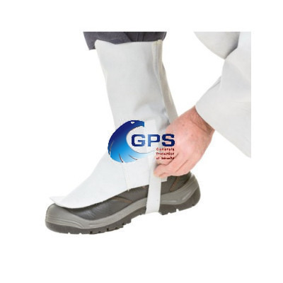 Guêtres en cuir, grises Série Standard, paire